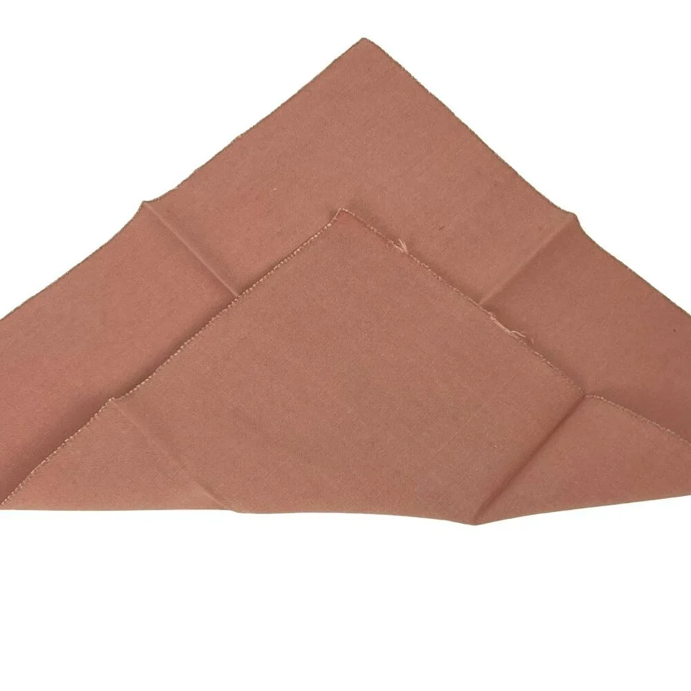 4 Vintage Dusty Rose Pink Luncheon Cocktail Linen Napkins